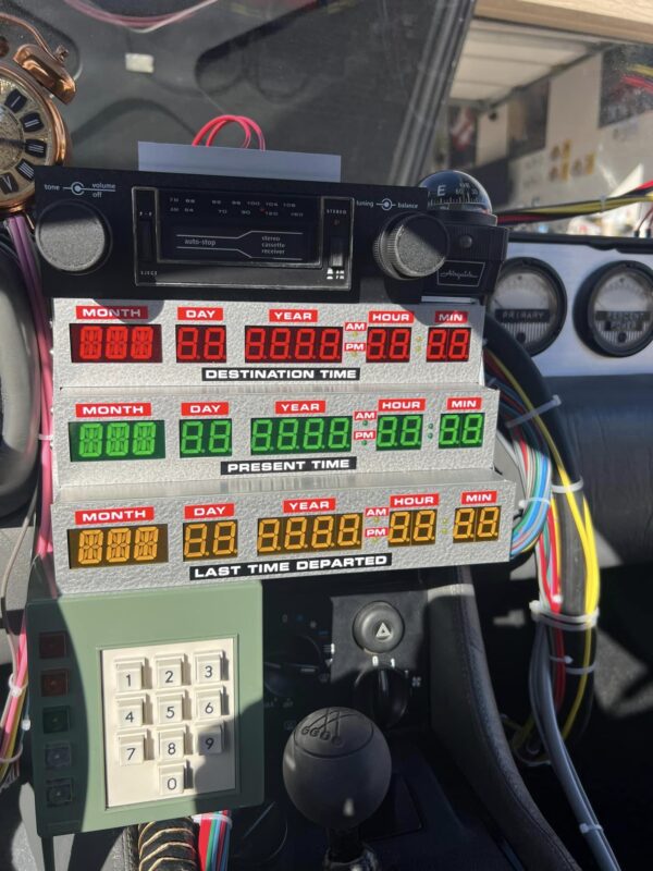 BTTF Time Circuits Display installed in a Delorean